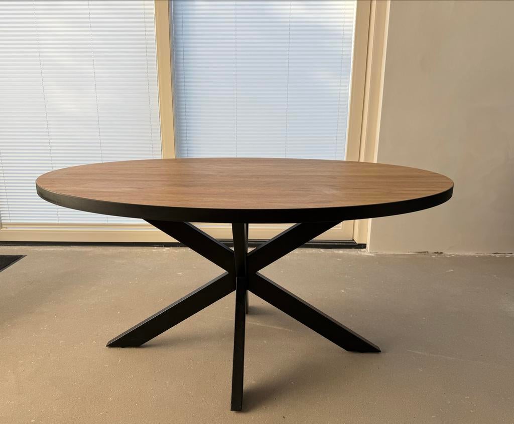 Ronde / ovale eettafel Henders en Hazel, Ophalen, Gebruikt, 100 tot 150 cm, Rond