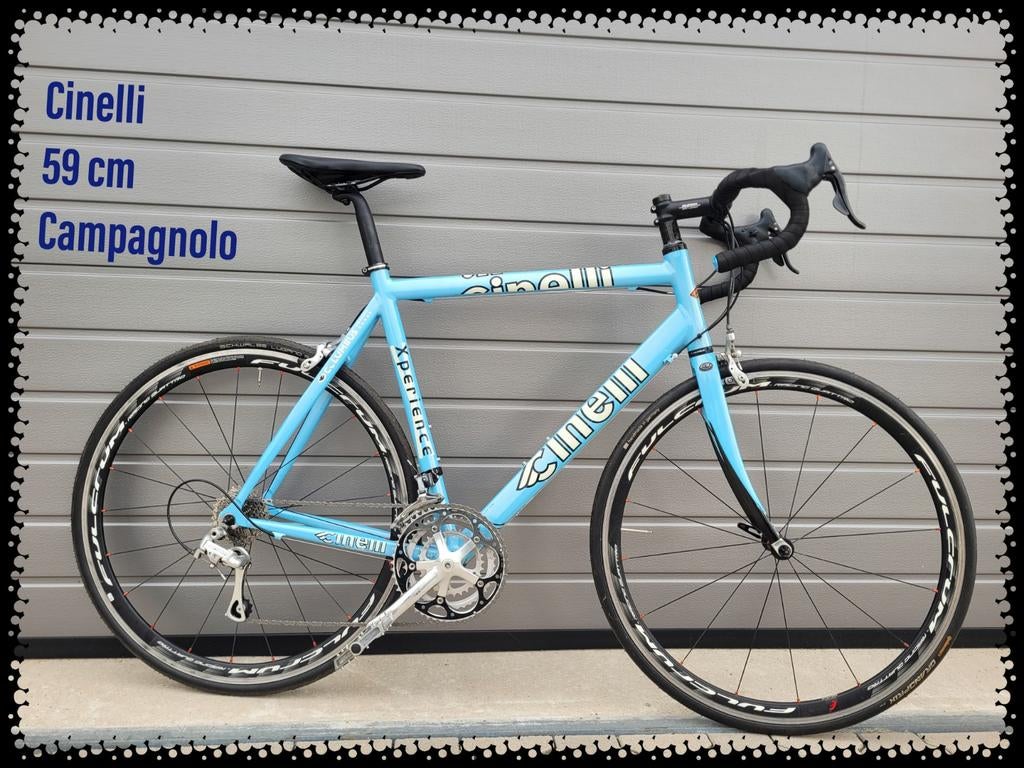 Racefiets Cinelli 59 cm Campagnolo 100% Rijklaar - RR Bikes, 28 inch, Aluminium, Zo goed als nieuw, 57 tot 61 cm