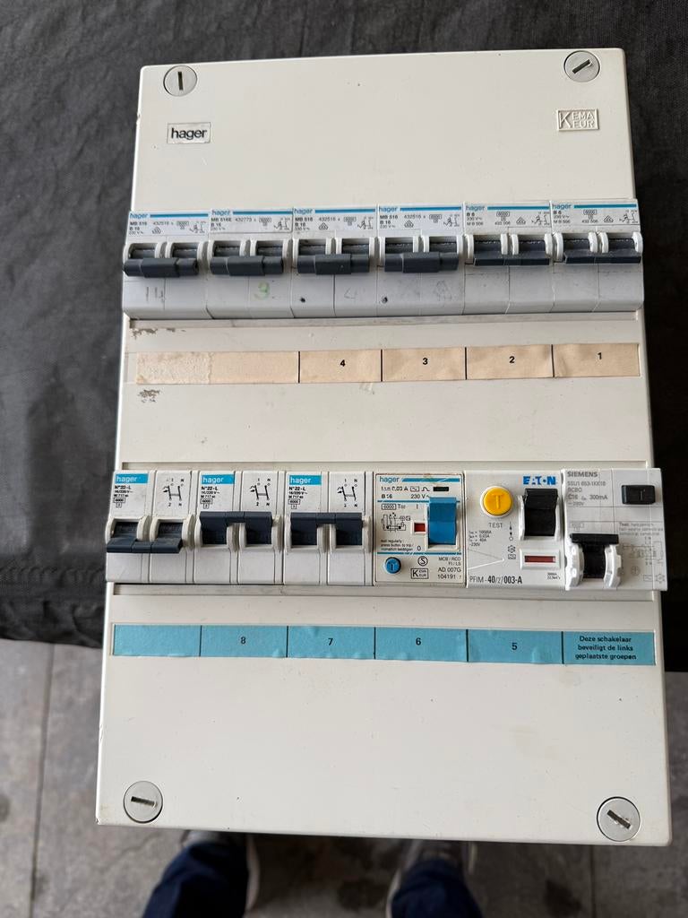 Hager groepenkast gebruikt, Doe-het-zelf en Verbouw, Elektra en Kabels, Ophalen of Verzenden, Zo goed als nieuw, Overige typen