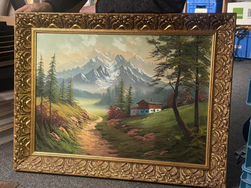 Schilderij landschap met sierlijst – klassiek / vintage, Ophalen