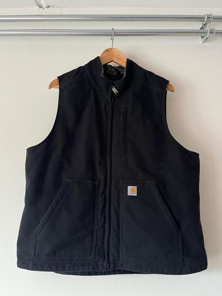 Carhartt Dames Bodywarmer • Duck sherpa Mock Vest • Maat L, Kleding | Dames, Bodywarmers, Nieuw, Maat 42/44 (L), Zwart, Ophalen of Verzenden