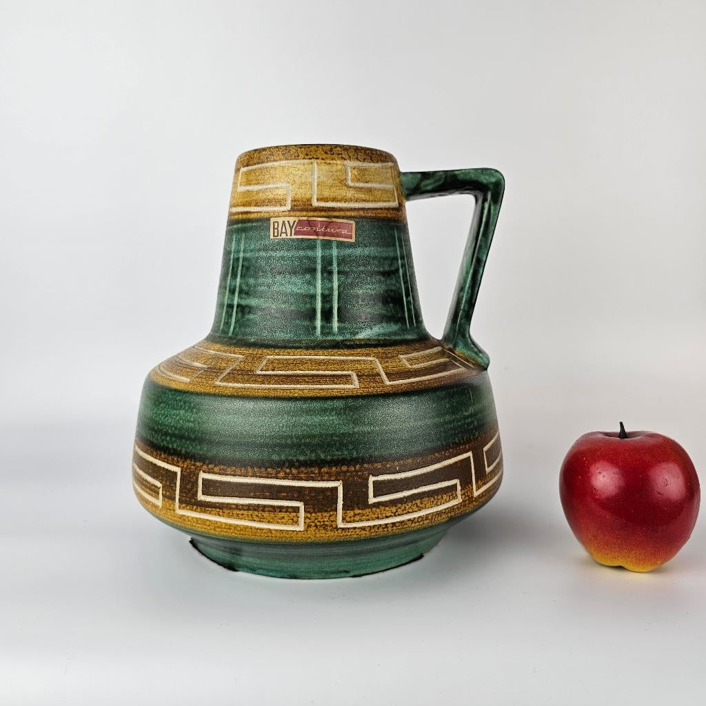 West-Duitse Fat Lava vaas gemaakt door Bay keramik 275-25, Antiek en Kunst, Antiek | Vazen, Ophalen of Verzenden