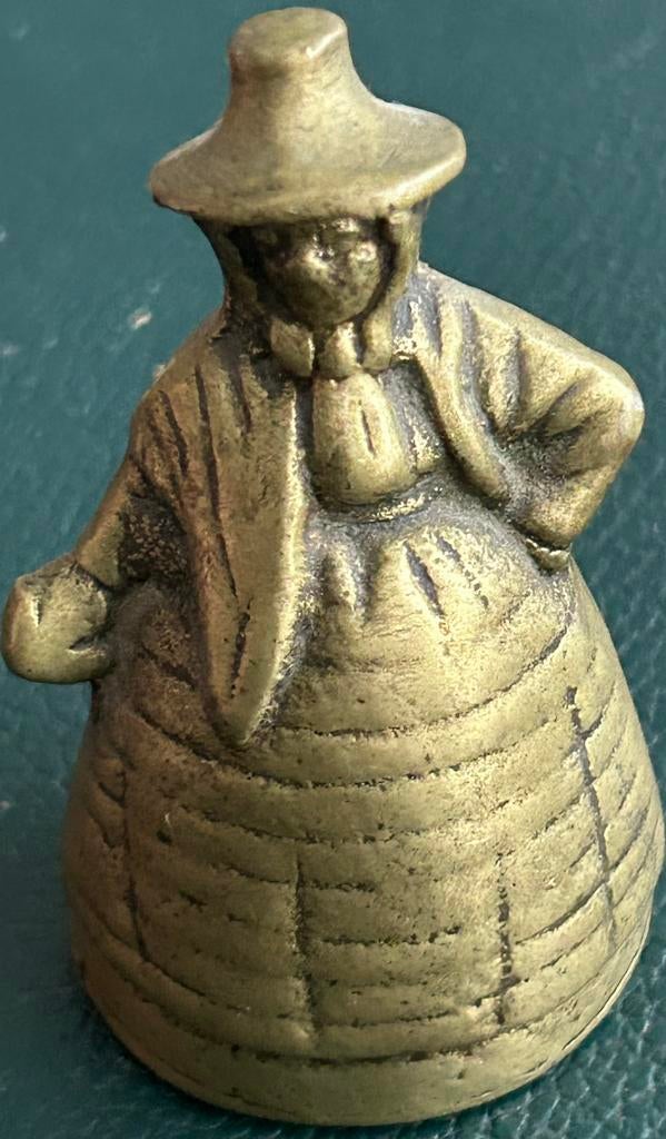 OUDE KOPEREN HANDBEL OA: VINTAGE TAFELBEL, Ophalen of Verzenden