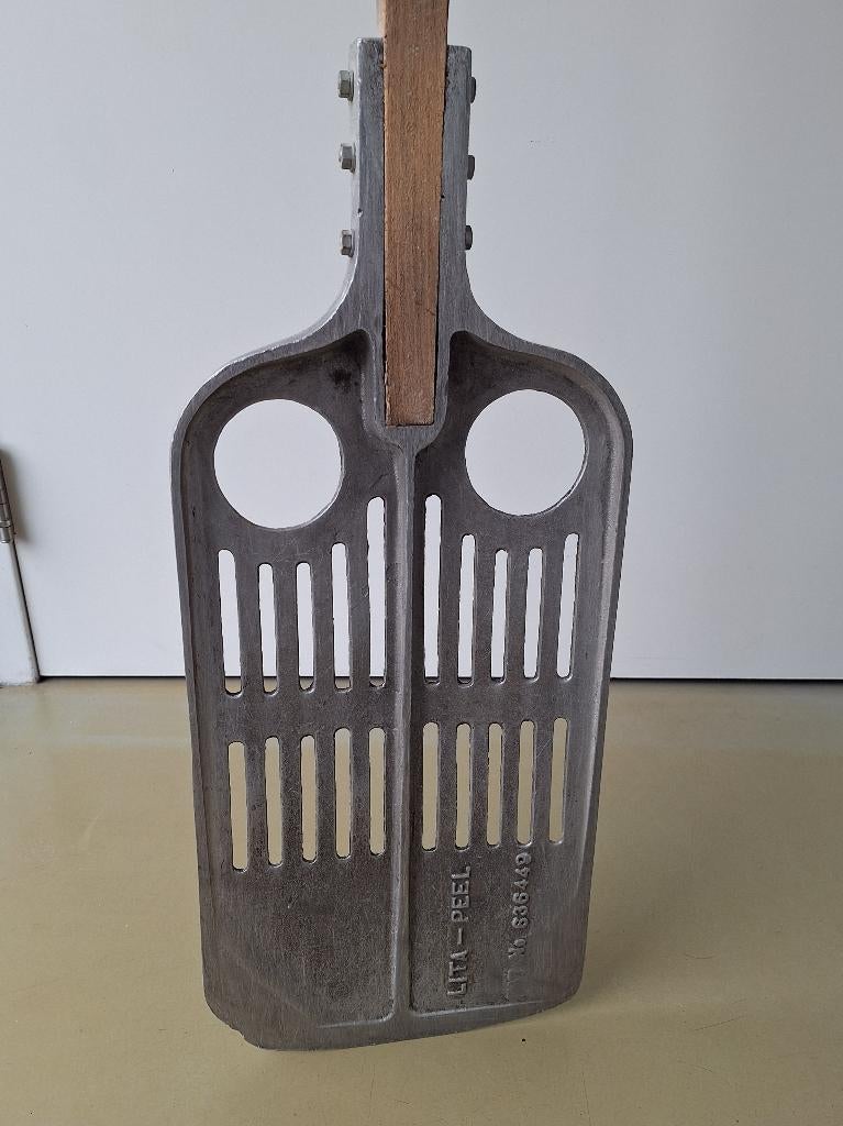 vintage XXL pizza-schep l= 2,6m oven deco pizzeria mancave, Ophalen, Gebruikt