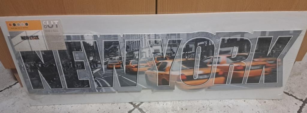 New York Cut-Out Wanddecoratie 25x70 cm, Huis en Inrichting, Woonaccessoires | Wanddecoraties, Ophalen of Verzenden, Nieuw