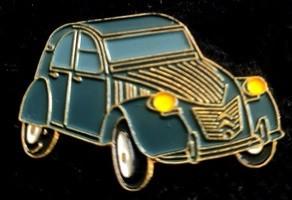 Citroën 2 CV pin- blauw grijs-geel, Verzenden, Nieuw, Transport, Speldje of Pin