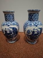 Set van 2 Delftsblauwe vazen met molenlandschap, Ophalen of Verzenden