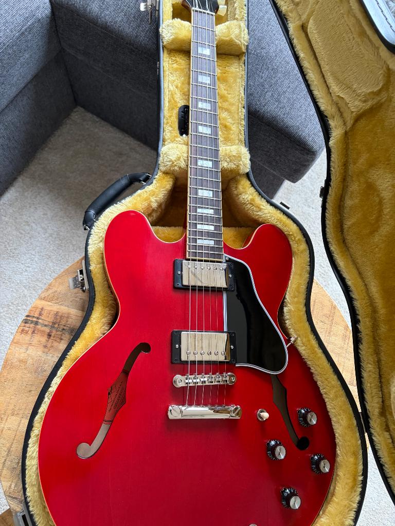 Epiphone 1962 es335 inspired by Gibson, Ophalen, Nieuw, Semi-solid body, Epiphone
