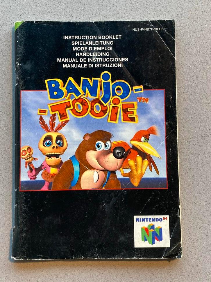 Banjo-Tooie Handleiding Nintendo 64 - Gebruikt, Spelcomputers en Games, Games | Nintendo 64, Gebruikt, 1 speler, Vanaf 3 jaar