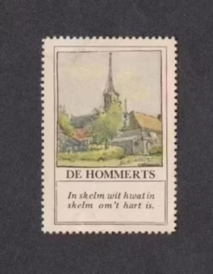Verzamelplaatje Sluitzegel Hommerts De Hommerts Friesland., Verzamelen, Ophalen of Verzenden, Zo goed als nieuw
