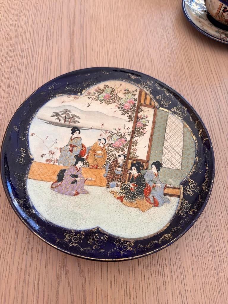 Vintage Japans Satsuma stijl servies - Geisha decor, Ophalen