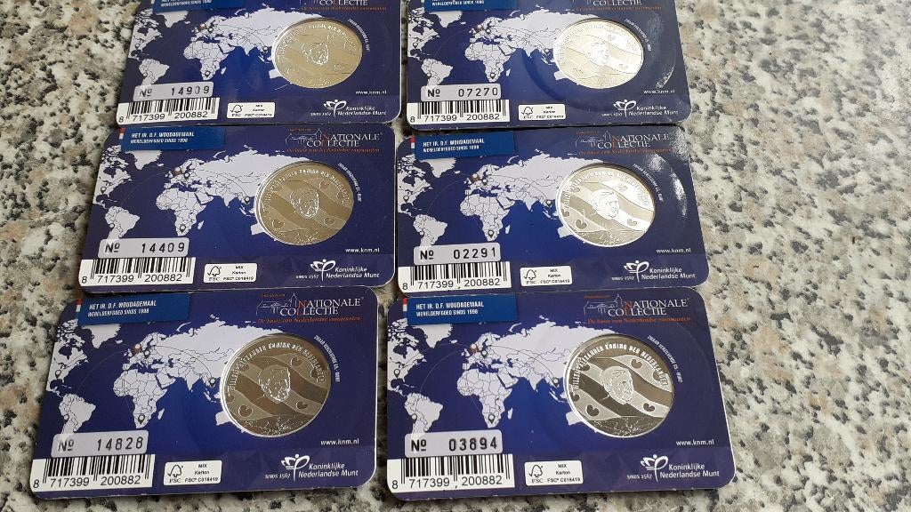 Woudagemaal vijfje in de Coincard Kwaliteit BU, Postzegels en Munten, Ophalen of Verzenden, Koningin Beatrix, Overige waardes