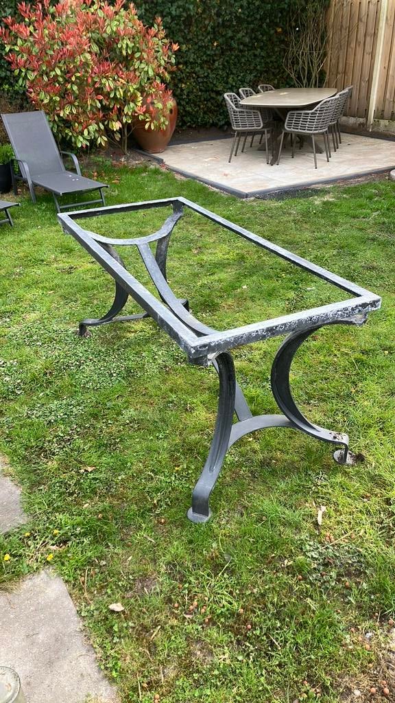 Tafelframe zware kwaliteit staal antracietgrijs, Ophalen, Gebruikt, Rechthoekig, Metaal