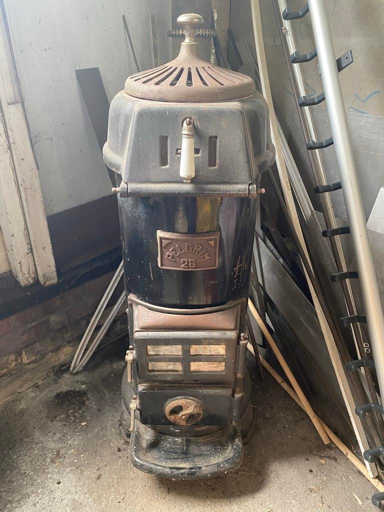 Vintage Pelgrim kacheltje uit de jaren '50, Huis en Inrichting, Kachels, Ophalen, Potkachel, Gebruikt, Vrijstaand