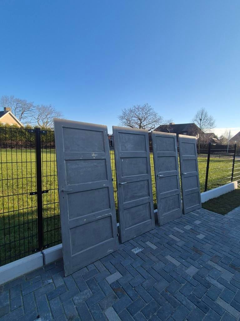 Set van 4 stompe binnendeuren 200.5x87, Ophalen, Gebruikt, 80 tot 100 cm, Binnendeur