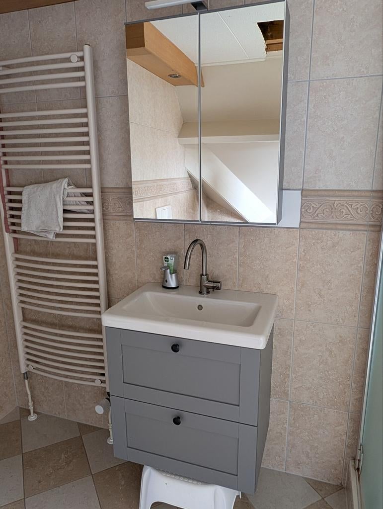 IKEA Enhet wastafel met spiegelkast en kraan, Ophalen, Gebruikt, 50 tot 100 cm, Minder dan 100 cm