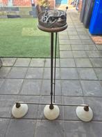 Vintage staande lamp met 3 melkglas kappen, Ophalen, Gebruikt, Glas, Vintage