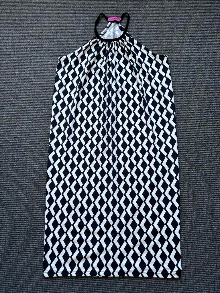 Studio Anneloes Carla Jurk Zwart/Wit Maat S, Kleding | Dames, Jurken, Ophalen of Verzenden, Zo goed als nieuw, Maat 36 (S), Zwart
