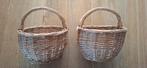 Set van 2 rieten manden met handvat, Huis en Inrichting, Woonaccessoires | Schalen en Manden, Mand, Ophalen of Verzenden, Zo goed als nieuw