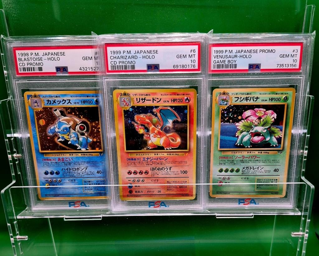 Pokémon charizard blastoise cd promo venusaur game boy PSA10, Ophalen of Verzenden