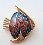 Broche in de vorm van een vis. Verguld., Ophalen of Verzenden, Zo goed als nieuw, Goud, Overige materialen