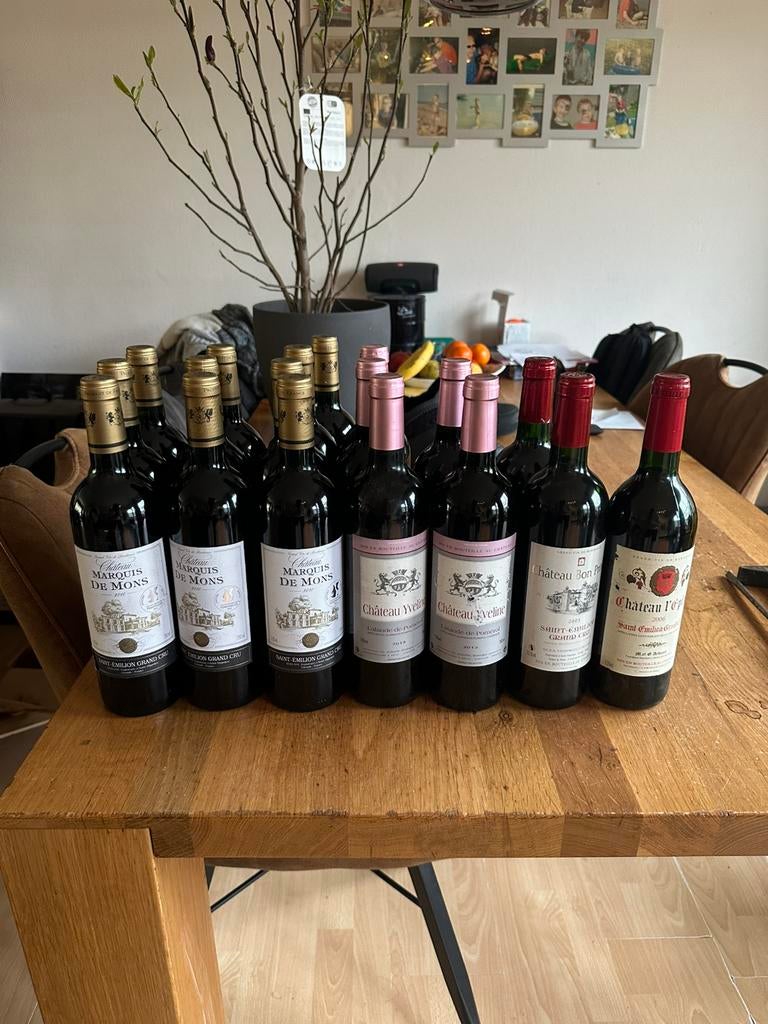 18 flessen diverse Grand Cru wijnen, Ophalen, Nieuw, Frankrijk, Rode wijn
