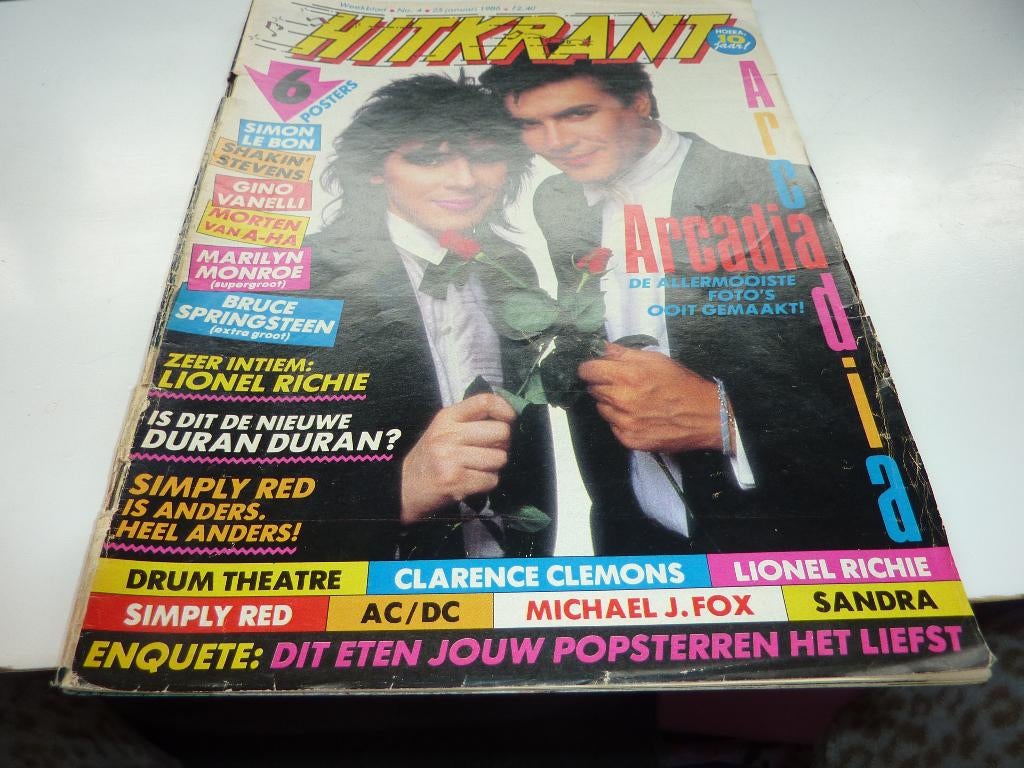HITKRANT NR 4 1986 COMPLEET-DURAN-B SPRINGSTEEN-DOTS-AC/DC, Verzenden, 1980 tot heden, Tijdschrift