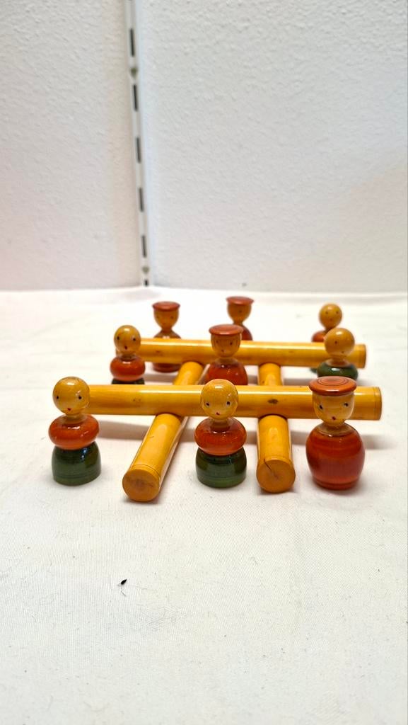 Vintage houten Tic Tac Toe spel/boter kaas en eieren, Ophalen of Verzenden