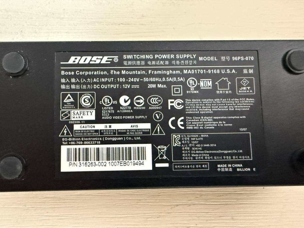 Voeding Bose 96PS-070, Audio, Tv en Foto, Verzenden, Gebruikt