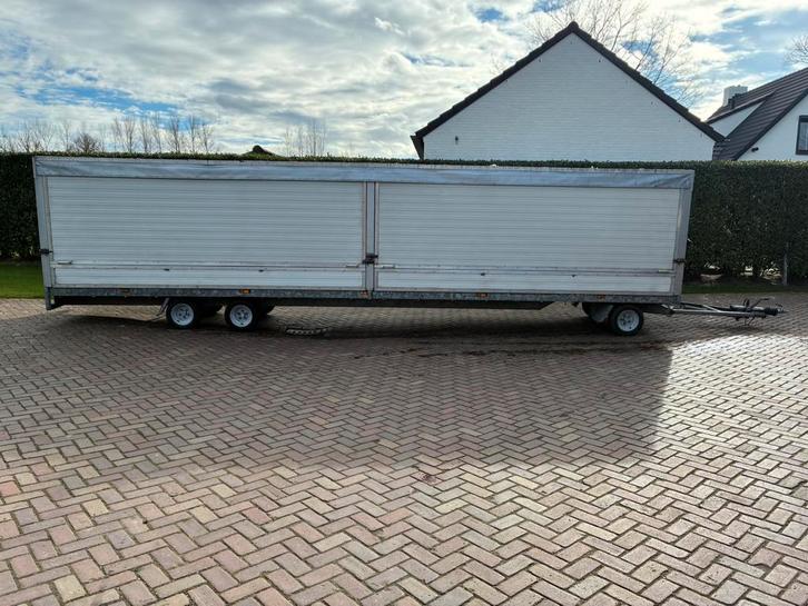 Hapert dichte schamel aanhanger 800x140cm 3,5ton, Auto diversen, Aanhangers en Bagagewagens, Gebruikt, Ophalen of Verzenden