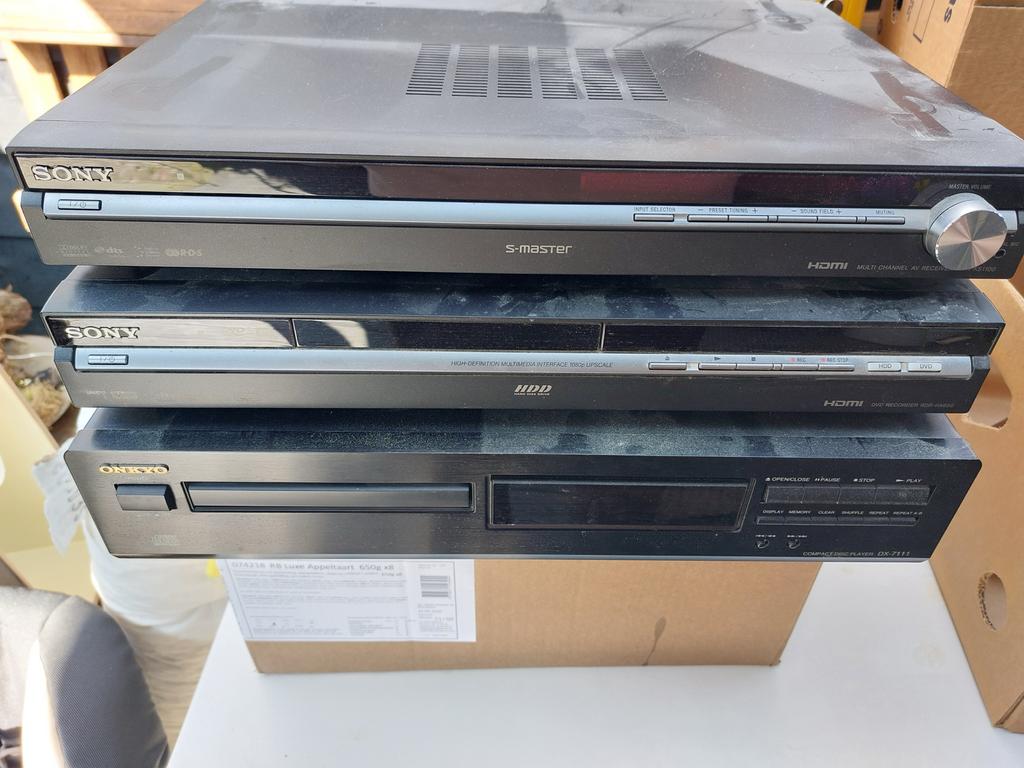 Sony en Onkyo Audio Apparatuur Set - Receiver, Recorder, CD-, Ophalen, Gebruikt, Sony