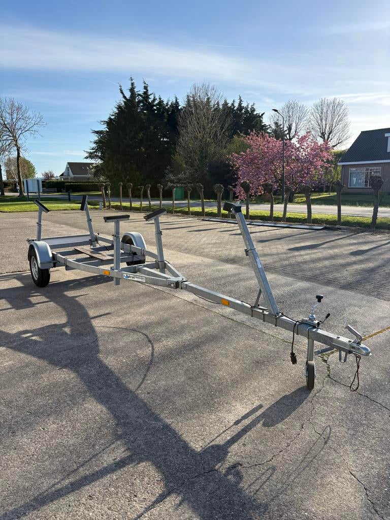 Boottrailer voor zeilboot, Watersport en Boten, Boottrailers, Ophalen, Minder dan 1500 kg, Gebruikt, Open zeilboottrailer