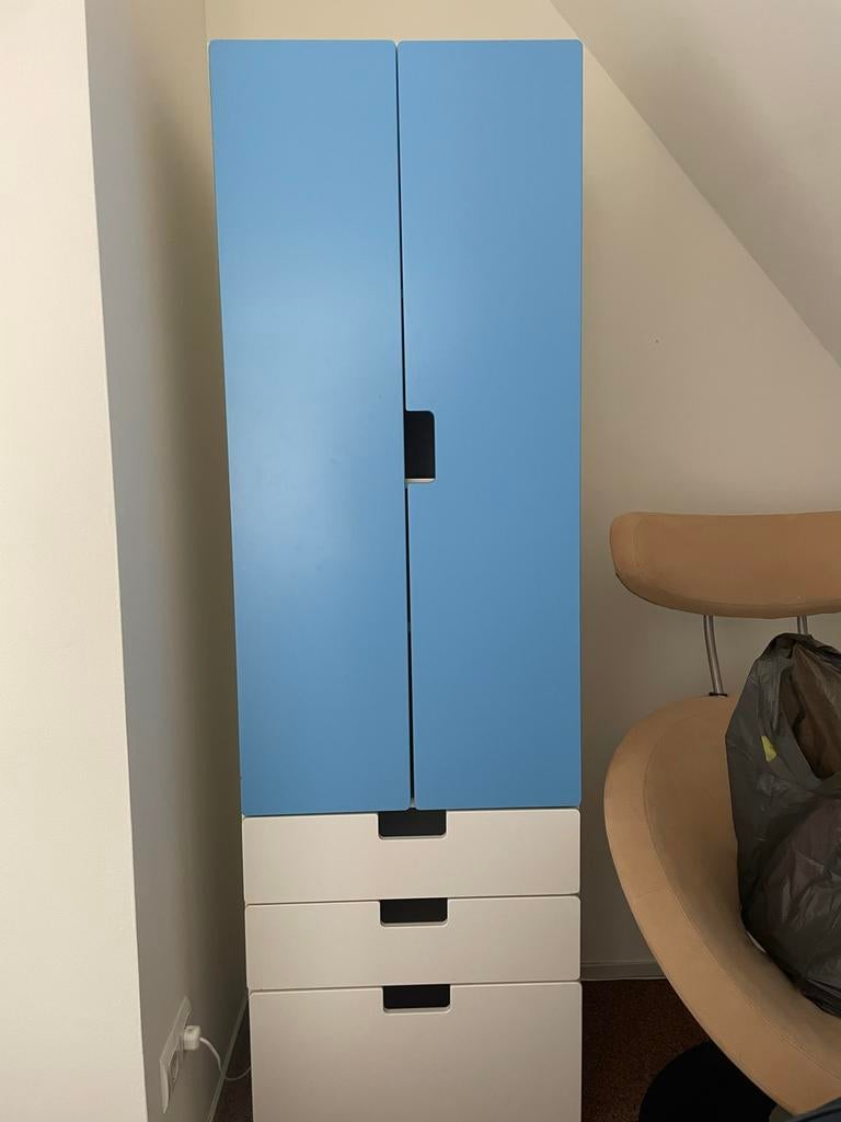 IKEA SMÅSTAD Kast kinderkamer blauw/wit met lades, Ophalen, Gebruikt, 50 tot 70 cm, 105 cm of meer