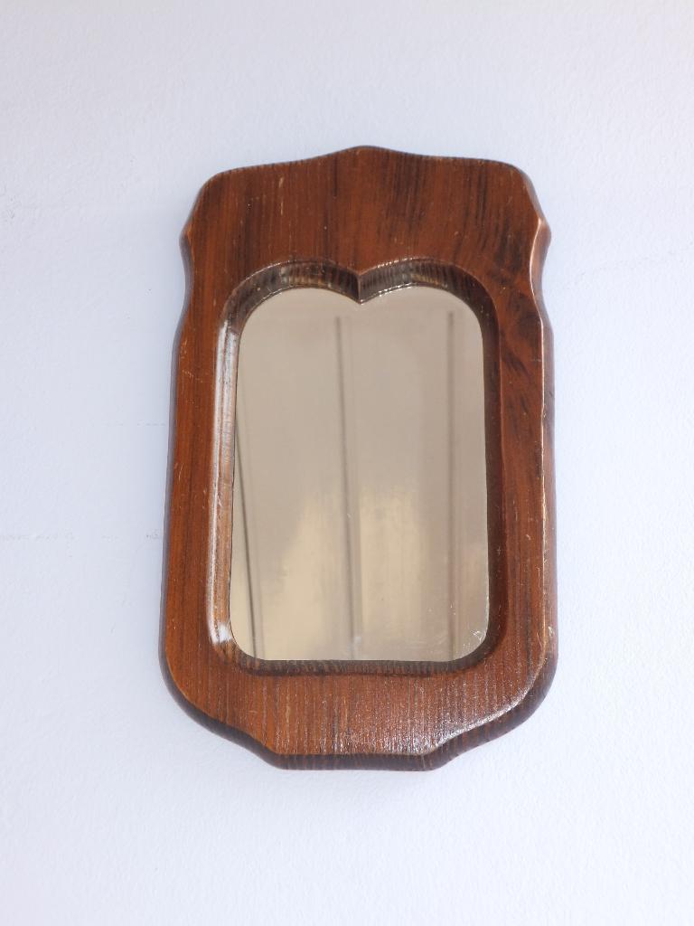 bijzondere, oude spiegel, vintage, brocante, Frankrijk, Antiek en Kunst, Ophalen of Verzenden, Overige vormen