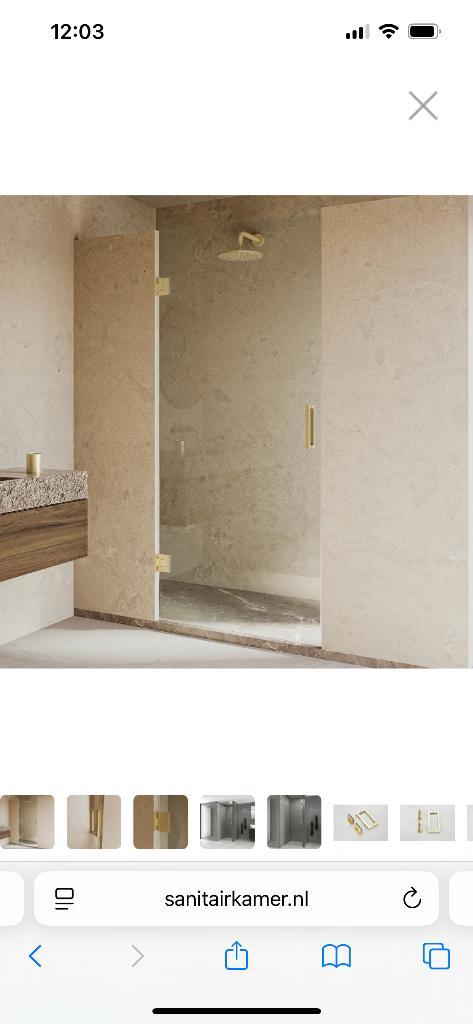 Douchedeur Saniclair messing, Ophalen, Nieuw, Douche