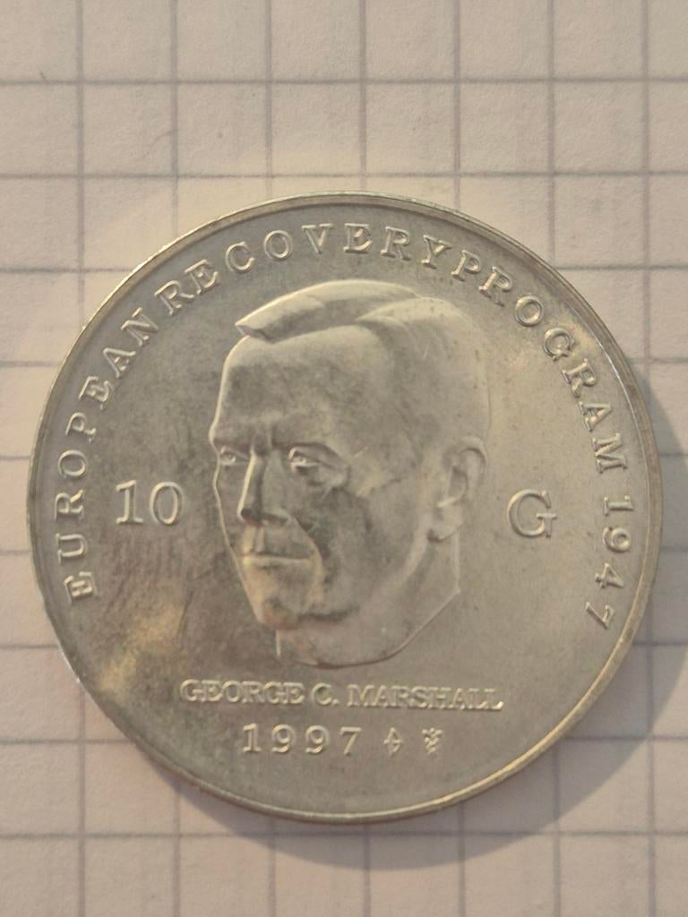 Zilveren 10 gulden 1997 Marshall-Beatrix, Postzegels en Munten, Munten | Nederland, Koningin Beatrix, Zilver, Ophalen of Verzenden