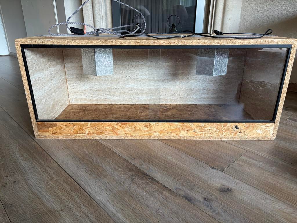 Terrarium 100cm breed 40cm diep en 40cm hoog., Dieren en Toebehoren, Reptielen en Amfibieën | Toebehoren, Ophalen, Gebruikt, Terrarium of Paludarium