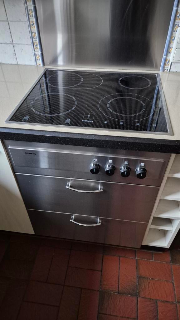 Siemens Inbouw Kookplaat met RVS Laden. Geen inductie., Ophalen