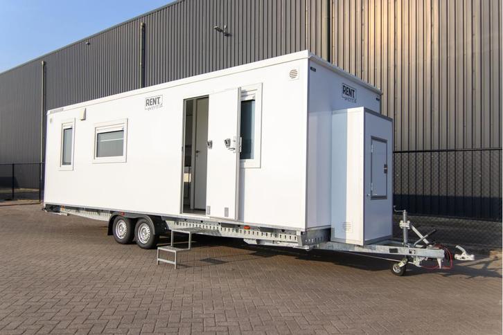 Te HUUR: Mobiele Woonunit - direct inzetbaar, Zakelijke goederen, Machines en Bouw | Keten en Containers, Ophalen of Verzenden