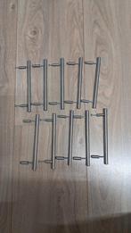 10 Handgrepen - 10 Kallrör Handgrepen Ikea - Roestvrij Staal, Overige typen, Ophalen of Verzenden, Zo goed als nieuw, Minder dan 100 cm
