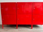 IKEA PS KAST - Rode lockerkasten (3 stuks), Huis en Inrichting, Kasten | Lockerkasten, Ophalen, Gebruikt
