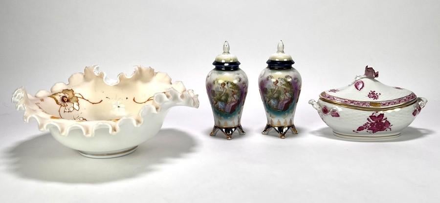 1321. Lot porselein en glas, 20e eeuw, Ophalen of Verzenden
