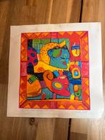 Kleurrijke Zeefdruk 'Les Voyages Colorés' - Clemens Briels, Ophalen of Verzenden