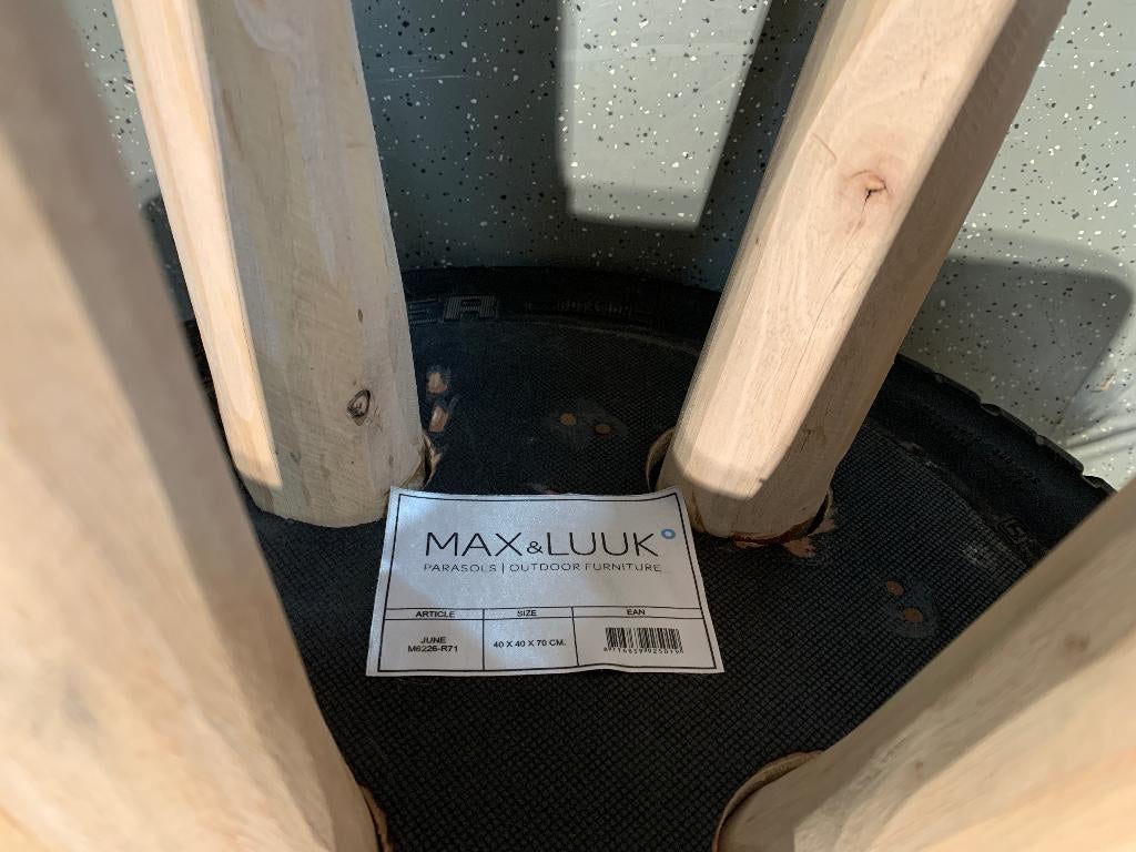 NIEUW Max & Luuk Borek kruk in doos Borek twv € 359,00st, Ophalen of Verzenden, Nieuw, Teakhout