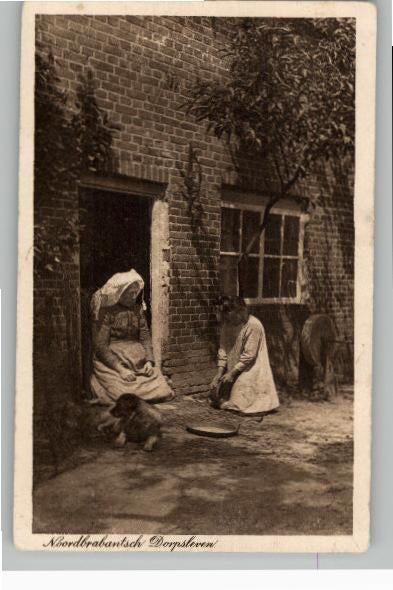 Noordbrabantsch Dorpsleven st 1914, Verzamelen, Ansichtkaarten | Nederland, Gelopen, Noord-Brabant, Voor 1920, Verzenden