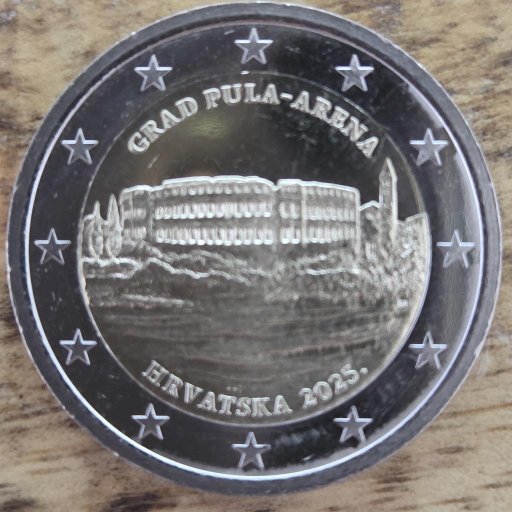 Kroatië 2025 Pula | Meerdere direct beschikbaar, Ophalen of Verzenden, Overige landen, 2 euro, Losse munt