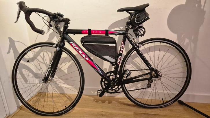 Ridley Triton racefiets – maat 50 – zwart/rood – Shima, Fietsen en Brommers, Fietsen | Racefietsen, Gebruikt, Overige merken, 10 tot 15 versnellingen