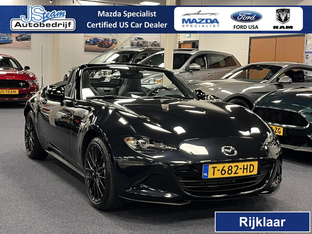 Mazda MX-5 ND Roadster 2.0 SkyActiv-G 184PK Homura Recaro BB, Auto's, Mazda, 4 cilinders, Zwart, Origineel Nederlands, Bedrijf