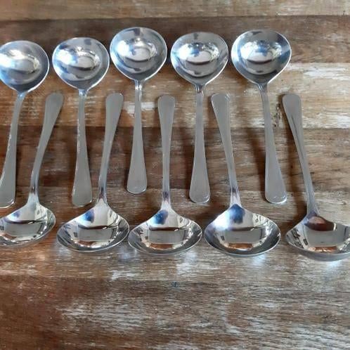 Karox 16/10 juslepels en soepdinerlepels, Ophalen of Verzenden, Zo goed als nieuw, Rvs of Chroom, Vaatwasserbestendig