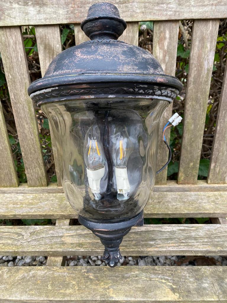 Nostalgische buitenlamp, Ophalen, Wandlamp, 50 tot 250 watt, Netvoeding